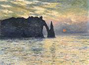 Etretat,Sunset Claude Monet